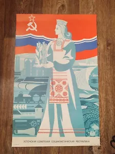 ESTONIA SOVIET SOCIALISTIC REPUBLIC ORIGINAL POSTER - Picture 1 of 4