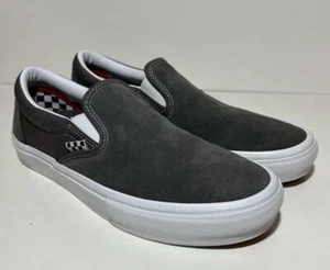 Vans Slip On Pro Herren Größe 8,5 Grau Skateboarding Turnschuhe Pop Cush Retro Skate - Bild 1 von 6