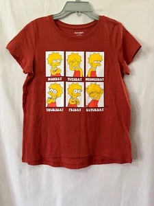 Old Navy girls The Simpsons Lisa Monday-Friday Tee Sz XL short sleeve New - Picture 1 of 3