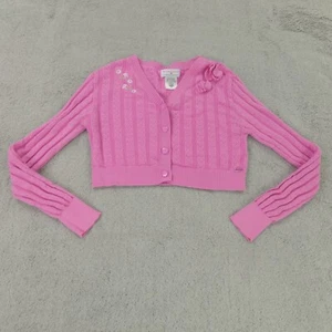 American Girl x Loveshackfancy Sweater Girls Large Pink Garden Party Cardigan - Picture 1 of 15