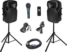 PRORECK Party 12 Inch Powered Speaker System DJ/PA System 1000 Watts 2-Way Combo