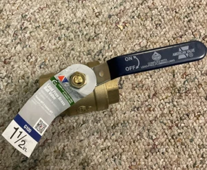 1 1/2" Npt Full Port 600WOG Lead Free Brass Ball Valve FIP Threaded IPS - Picture 1 of 3