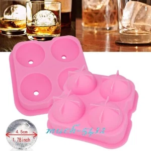 ICE Balls Maker Round Sphere Tray Mold Cube Whiskey Ball Cocktails Silicone - Picture 1 of 9