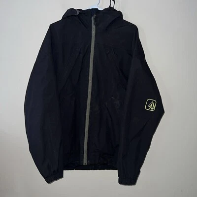 Volcom Snow Jacket Men’s Size Medium Ski Snowboard Hooded Full Zip Coat Black - Image 1 of 4