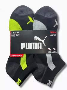 PUMA CALCETINES HOMBRE - CORTE BAJO - PIPA 243 - AZUL LIMA NEGRO - GRANDE (10-13) PACK 6 XX - Imagen 1 de 3