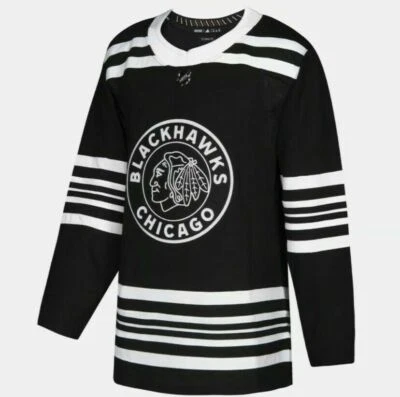 ADIDAS AUTHENTIC 2019 WINTER CLASSIC ALTERNATE JERSEY CHICAGO BLACKHAWKS BLACK  - Image 1 of 4