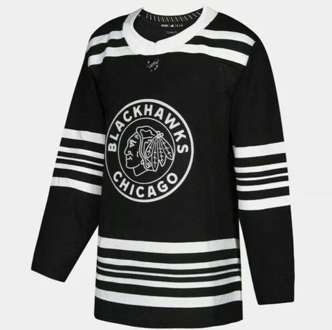 ADIDAS AUTHENTIC 2019 WINTER CLASSIC ALTERNATE JERSEY CHICAGO BLACKHAWKS BLACK Cover