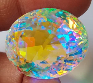 AAA+ Large Mystic Topaz 52.90 Ct. Oval Cut Loose Gemstone Gift for Women/Her - Picture 1 of 7