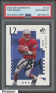 Tom Brady Signed 2000 SP Authentic Future Watch #118 RC Rookie AUTO/1250 PSA/DNA