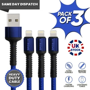 USB cable Charger Data Sync Cable for iPhone 11 X 7 6 8 XR X SE iPad 1M 2M 3M - Picture 1 of 1