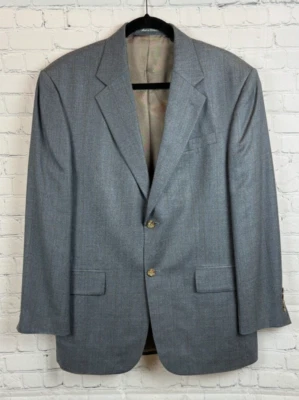 OSCAR DE LA RENTA Gris Seda Lana Hombre Traje Chaqueta Blazer 40R Nuevo Sin Etiquetas Foto 1 de 4