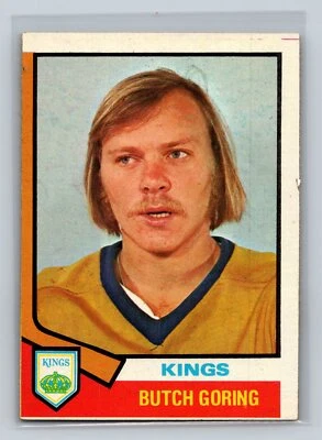 1974-75 Topps #74 Butch Goring Los Angeles Kings - Image 1 of 2