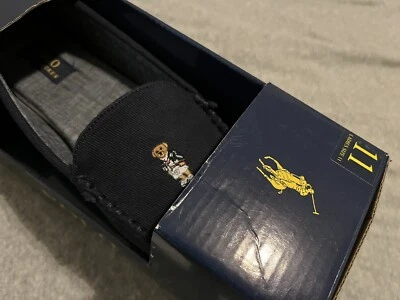 New Polo Ralph Lauren Declan Bear Moccasin Slippers Navy Ladies 11 - Image 1 of 4