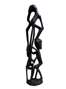 Vintage Mid-Century Makonde Sculpture - "Shetani" East African Wood Carving/Art - Picture 1 of 17