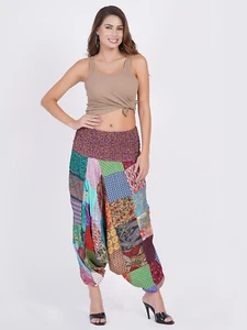 Damen Bedruckte Patch Baggy Hippie Zigeuner Lose Hosenhose Großhandel Mix - Bild 1 von 11