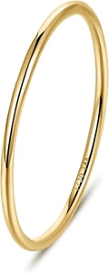 1Mm 14K Gold Filled Rings for Women Girls Thin Gold Ring Dainty Cute Stacking St - Picture 1 of 9