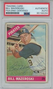 1966 Topps #210 Bill Mazeroski signed Pittsburgh Pirates PSA/DNA auto - Picture 1 of 1