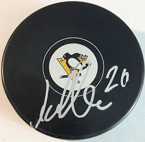 Lars Eller Signed Autographed Pittsburgh Penguins Logo Hockey Puck PSA/DNA - Picture 1 of 2