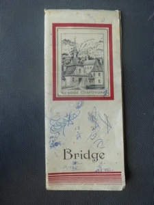 Alte Heftchen Bridge Große Chartreuse Alt Werbung Oold French Werbung - Picture 1 of 1