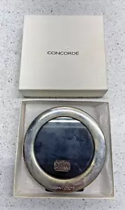 CONCORDE Sterling Silver Round Picture Frame Hallmarked Made In England - Picture 1 of 5