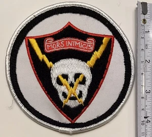 USAF chenille Patch F-15C 493 Fighter Sqdn FS RAF Lakenheath MORS INIMICIS Rare! - Picture 1 of 2