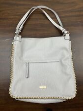 Jessica Simpson Camile Fog (Gray) Studded Tote Handbag Purse Shoulder Bag Large