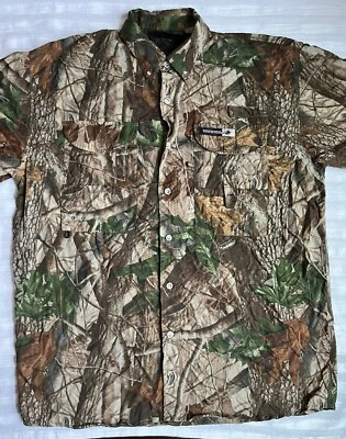 Winchester Button Up Shirt Real Tree Camo Vented Pockets Excellent (25X32) - Image 1 of 4