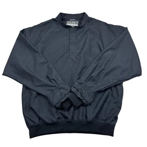 Vintage Zero Restriction Golf Outerwear Pullover Mens L Black USA Made Pockets - Picture 1 of 14