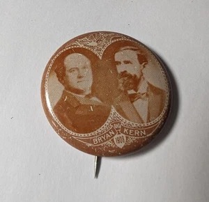 Vintage Button Bryan And Kern 1908 1972 Politics Presidential Race - Picture 1 of 2