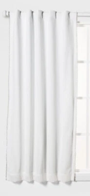 "Panel de cortina One Pillowfort Blackout gris borde de bucle 42 x 63"" nuevo sin etiquetas" Foto 1 de 3