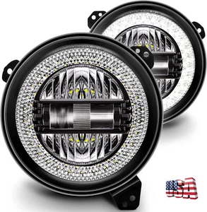 True 9 Inch LED Headlights Pro DRL for Jeep Wrangler JL JLU Gladiator 2018-2023 - Picture 1 of 9