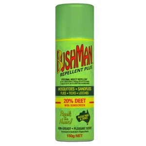 Bushman Repellent Plus Aerosol Spray 150g 20% Deet with Sunscreen Protection - Picture 1 of 1