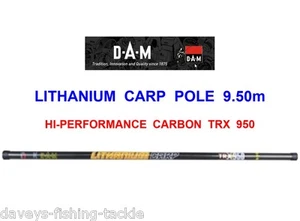 CLEARANCE DAM LITHANIUM TRX950 HI-PERFORMANCE CARBON CARP POLE PUT OVER SECTIONS - Picture 1 of 1
