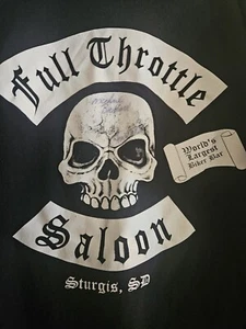 T-shirt Full Throttle Saloon Skull Sturgis South Dakota taglia XL firmata Ballard - Foto 1 di 6