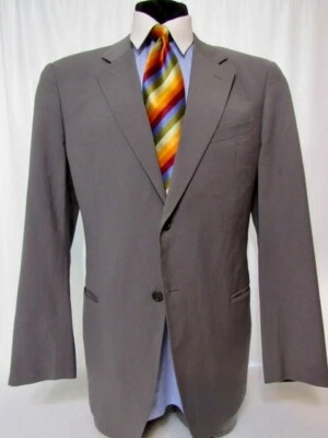 Armani Collezioni Gray Solid 2 Button Blazer Sz 44L Made Italy - Image 1 of 4