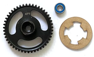 Steel Spur Gear Savage X XL 47t tooth Heavy Duty Plus pad & Bearing HPI 76937 - Picture 1 of 3