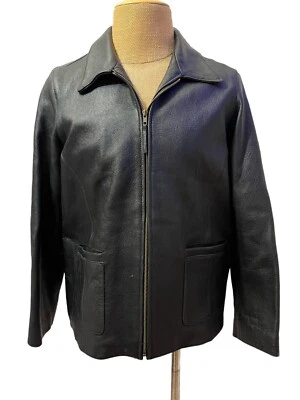 The Territory Ahead Men's Full Zip Jacket 100% Genuine Leather Black Size Large - Image 1 of 4