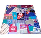 Vintage T-shirt Quilt Handmade 90's Rolling Stones, Chiefs, Hard Rock Cafe