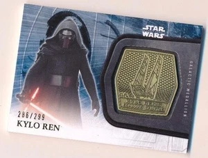 Topps Star Wars The Force Awakens Series 2 Gold Medallion #1 Kylo Ren 142/299 - Bild 1 von 1