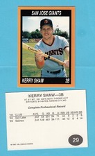 1990 Cal League Cards Kerry Shaw San Jose Giants - Box 201