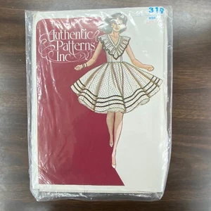 AUTHENTIC PATTERNS INC Square Dance Dress Pattern #319 Size 12, 14, 16 Uncut - Picture 1 of 2
