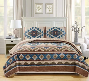 Western Southwestern Native Twin/Twin XL, Blue,multicolor,green,beige - Picture 1 of 1