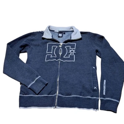 De colección Y2K DC Zapatos Juniors L Sudadera con Capucha Grunge Emo Patinador Años 90 Agujeros para Pulgar Logo Foto 1 de 4