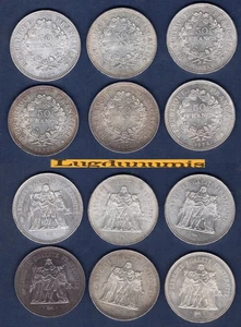 Konvolut 6 Stück 50 Francs Herkules VI 1974 / 75 / 76 / 77 / 78 / 79 SUP - Bild 1 von 1