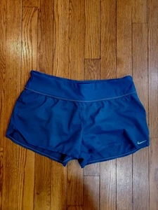 EUC Nike Solid Dark Teal Blue Element Board Swim Shorts Womens Small NESS5204 - Picture 1 of 3