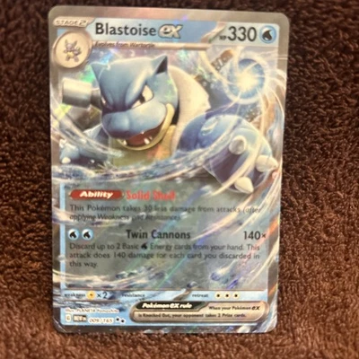 Blastoise ex - 009/165 151 Double Rare Pokemon - NM/MINT - Image 1 of 2