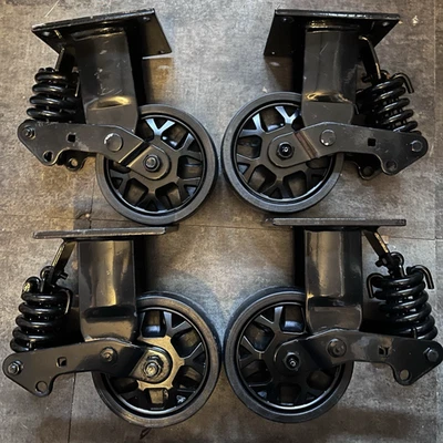 4 ruedas de caja de herramientas de suspensión de resorte de 6" x 2" de alta resistencia de 1.000 libras Foto 1 de 4