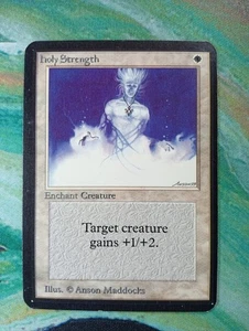 Magic: HOLY STRENGTH Limited Alpha MTG Old School VINTAGE 1st Edition - Picture 1 of 3