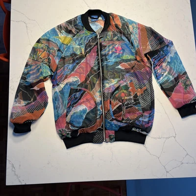 Adidas Originals x The Farm Venice Beach Tropical mesh sheer track jacket UK8 - Image 1 of 4