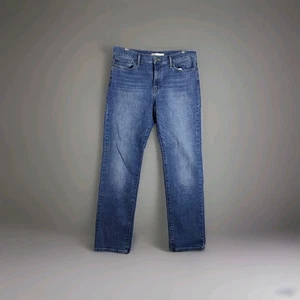 Pantalones de mezclilla Levis para mujer 32x32 etiqueta 32x30,5 adelgazantes reales rectos ajustados lavado medio - Imagen 1 de 16